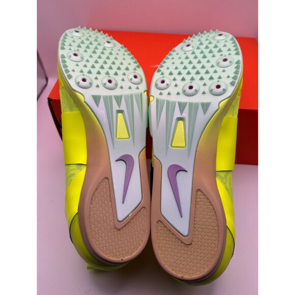 Nike Pole Vault Elite Men's Track Spikes Volt/Purple/Mint DR9926-700 Sz 12.5 NEW - Picture 7 of 9